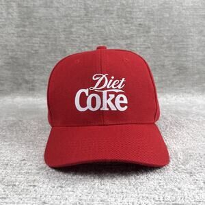 Diet Coke Embroidered Red Baseball Hat - One Size Adjustable Strap